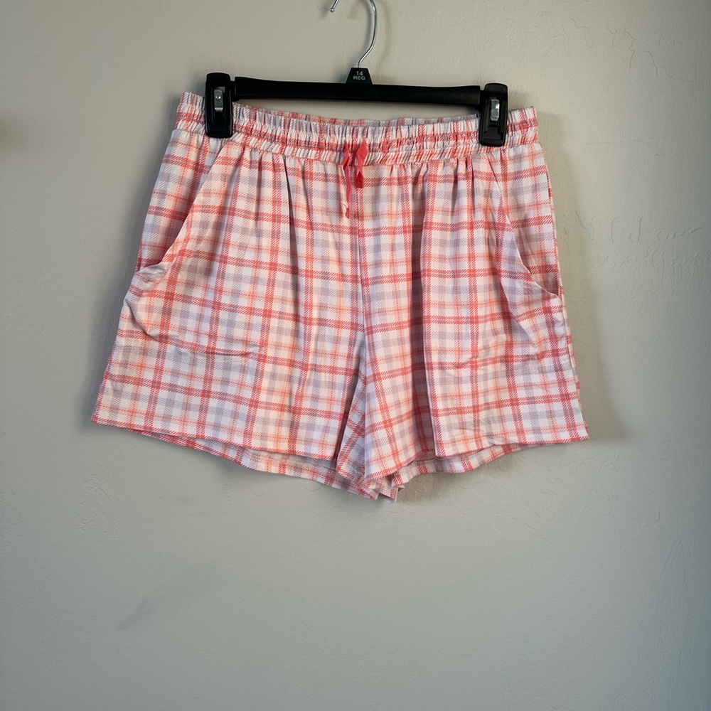 Croft & Barrow Pink Plaid Women's Cargo Shorts